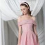 High End Rosa Abendkleider 2022 A Linie Off Shoulder Handgefertigt Perlenstickerei Strass Pailletten Ärmellos Rückenfreies Rüschen Sweep / Pinsel Zug Abend Festliche Kleider