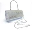 Scintillantes Argenté Faux Diamant Noeud Pochette Soirée 2024