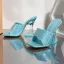 Summer Fashion Pool Blue Street Wear Rhinestone Womens Sandals 2022 9 cm Crystal Stiletto Heels Open / Peep Toe Sandals High Heels