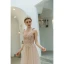 Charming Blushing Pink Evening Dresses 2022 A-Line / Princess Spaghetti Straps Sleeveless Backless Beading Rhinestone Lace Flower Floor-Length / Long Evening Party Formal Dresses