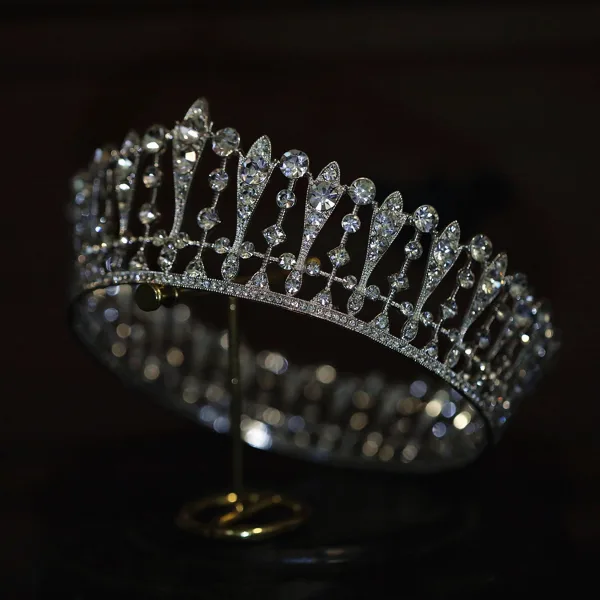 Niezwykły Srebrny Rhinestone Stop Ślub Tiara 2022 Ozdoby Do Włosów Ślubne