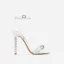 Sexy Charmant Rosa Abend Sandalen Damen 2022 Perle Knöchelriemen 11 cm Stilettos Peeptoes Sandaletten Hochhackige