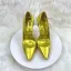 Chic / Beautiful Gold Cocktail Party Patent Leather Pumps 2023 12 cm Stiletto Heels Pointed Toe Pumps High Heels