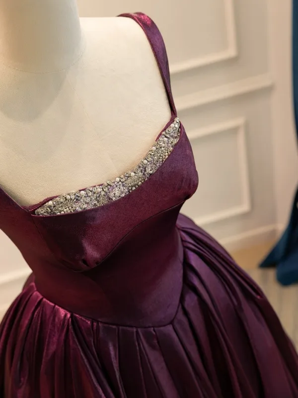 modest purple formal dresses Black Open-Back Maxi Dress – Tencel