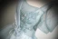 Elegant Sky Blue Beading Prom Dresses 2024 Ball Gown Square Neckline Short Sleeve Backless Floor-Length / Long Prom Formal Dresses
