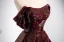 Chic / Belle Bordeaux Paillettes Robe De Bal 2024 Robe Boule Bustier Sans Manches Dos Nu Longue Promo Robe De Ceremonie