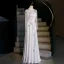 Vintage / Retro Ethnic White Beading Pearl Rhinestone Sequins Prom Dresses 2026 A-Line / Princess High Neck Long Sleeve Floor-Length / Long Formal Dresses