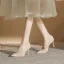 Chic / Belle Noire En Dentelle Faux Diamant Soirée Cuir Escarpins 2022 8 cm Talons Aiguilles À Bout Pointu Escarpins Talons Hauts