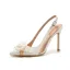 Charmant Blanche Perle Paillettes Appliques Chaussure De Mariée 2026 10 cm Talons Aiguilles À Bout Pointu Mariage Escarpins Talons Hauts