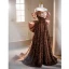 Scintillantes Champagne Paillettes Robe De Soirée Princesse 2023 De l'épaule Manches Courtes Dos Nu Noeud Train De Balayage Robe De Ceremonie