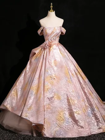 Moda Rosa Clara Vestidos De Gala 2024 Ball Gown Sin Tirantes Sin Mangas Sin Espalda Largos Gala Vestidos Formales