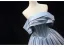 Chic / Beautiful Sky Blue Off-The-Shoulder Prom Dresses 2025 Ball Gown Short Sleeve Backless Floor-Length / Long Prom Formal Dresses