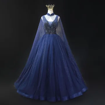 High End Vintage Donkerblauwe Kralen Pailletten Galajurken 2024 Baljurk Hoge Kraag Mouwloos Ruglooze Lange Gelegenheid Jurken