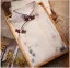 Chinese style Vintage / Retro Beige Printing Tea-length Cheongsam 2024 Trumpet / Mermaid High Neck Short Sleeve