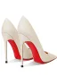Chic / Beautiful Champagne Glitter Evening Party Pumps 2026 Leather 12 cm Stiletto Heels Pointed Toe Pumps High Heels