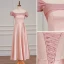 Simple Rose Bonbon Robe Demoiselle D'honneur 2023 Princesse Manches Courtes Dos Nu Longue Robe Demoiselle D'honneur