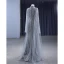 High-end Grey Handmade  Beading Sequins Evening Dresses 2023 Trumpet / Mermaid High Neck Long Sleeve Floor-Length / Long Evening Party Formal Dresses