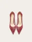 Charmant Bordeaux Avond Kanten Pailletten Pumps 2025 10 cm Naaldhakken / Stiletto Spitse Neus Pumps Hoge Hakken