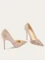 Sparkly Champagne Sequins Wedding Shoes 2025 10 cm Stiletto Heels Pointed Toe Wedding Pumps High Heels
