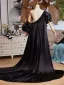 Vintage / Retro Black Prom shawl 2025 Puffy Short Sleeve