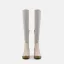 Fashion Beige Street Wear Winter Knitting Womens Boots 2023 6 cm Thick Heels Round Toe Boots