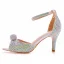 Sexy Multi-Couleurs Faux Diamant Soirée Sandales Femme 2023 Bride Cheville 7 cm Talons Aiguilles Peep Toes / Bout Ouvert Sandales Talons Hauts