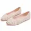 Scintillantes Doré Perle Faux Diamant Plate Chaussure De Mariée 2023 À Bout Pointu Chaussure De Mariée
