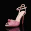 Sexy Bleu Ciel Faux Diamant Soirée Sandales Femme 2024 Bride Cheville 9 cm Talons Aiguilles Peep Toes / Bout Ouvert Talons Hauts