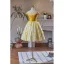 Fashion Yellow Homecoming Bow Short Graduation Dresses 2024 A-Line / Princess Off-The-Shoulder Sleeveless Backless