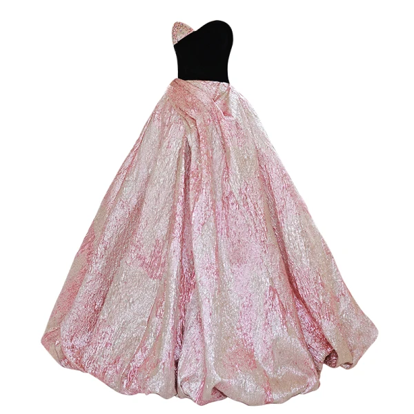 Charmant Noire Faux Diamant Paillettes Robe De Bal 2022 Robe Boule Bustier Sans Manches Dos Nu Fendue devant Train De Balayage Robe De Ceremonie