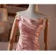 Romantisch Rosa Ballkleider 2026 A Linie Bandeau Ärmellos Rückenfreies Sweep / Pinsel Zug Ball Festliche Kleider