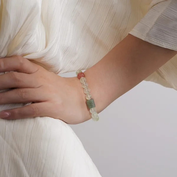 Chinese style Green Handmade  Jade Natural Crystal Bracelets 2025 Accessories