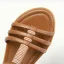 Romain Été Beige Vêtement de rue Plage Plate Sandales Femme 2022 T-Strap Peep Toes / Bout Ouvert Sandales