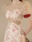 Mode Rouge Perle Noeud Paillettes Robe De Soirée 2023 Princesse Encolure Dégagée Gonflée Manches Courtes Dos Nu Longue Soirée Robe De Ceremonie