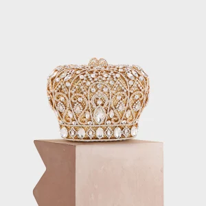 Fantastyczny Złote Rhinestone Metal Wieczorowe Korona Kopertówki 2022