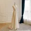 Fashion Sexy Ivory Evening Dresses 2026 A-Line / Princess Halter Sleeveless Backless Floor-Length / Long Formal Dresses