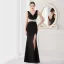 Chic / Beautiful White Satin Evening Dresses 2022 Trumpet / Mermaid V-Neck Sleeveless Backless Rhinestone Split Front Floor-Length / Long Evening Party Formal Dresses