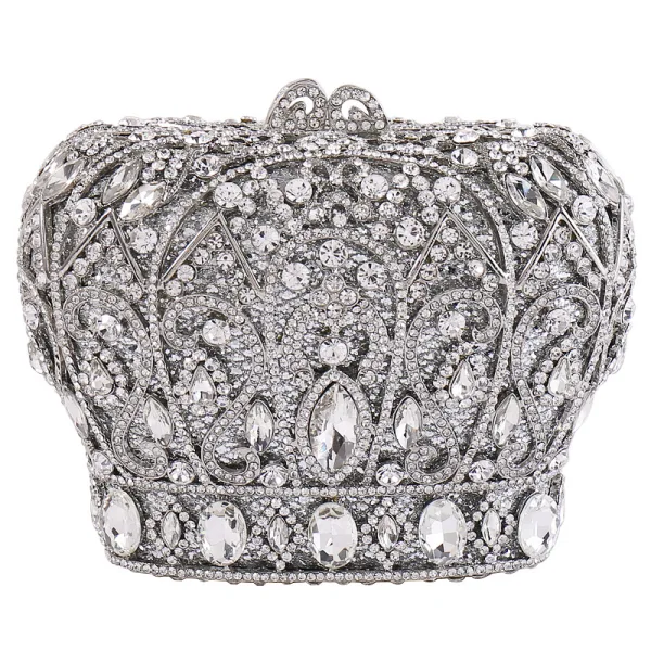 Fabuleux Doré Faux Diamant Métal Soirée Couronner Pochette 2022