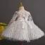Flower Fairy White Appliques Lace Flower Beading Sequins Tassel Birthday Short Flower Girl Dresses 2025 Scoop Neck Tulle