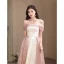 Mode Rougissant Rose Perle Paillettes Robe De Bal 2023 Princesse De l'épaule Sans Manches Dos Nu Longue Promo Robe De Ceremonie