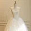 High-end Elegant Champagne Håndlaget Blonder Blomst Brudekjoler 2026 Ballkjole Kjæreste Uten Ermer Ryggløse Lange
