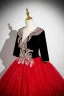 Vintage / Retro Burgundy Beading Sequins Prom Dresses 2025 Ball Gown V-Neck Short Sleeve Backless Floor-Length / Long Prom Formal Dresses