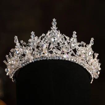 Bling Bling White Crystal Alloy Bridal Hair Accessories 2024 Wedding