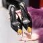 Schöne Schwarz Abend Strass Damen schuhe 2026 9 cm Stilettos Spitzschuh Hochhackige
