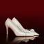 Chic / Beautiful Ivory Satin Pearl Flower Wedding Pumps 2022 Leather 8 cm Stiletto Heels Pointed Toe Pumps High Heels