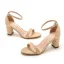 Enkla Röd Gatukläder Casual Mocka Sandaler Dam 2023 Ankelband 7 cm Tjocka Klackar Peep Toe Sandaler Högklackade