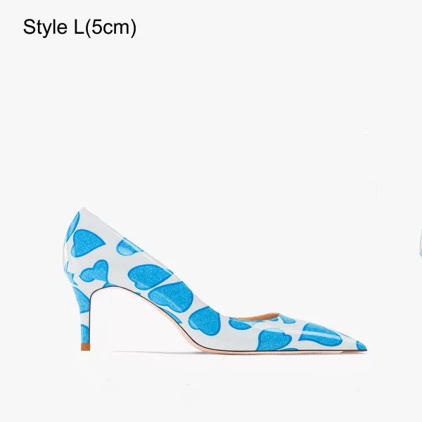 Chic / Beautiful Green Heart-shaped Prom Pumps 2023 Leather 10 cm Stiletto Heels Pointed Toe Pumps High Heels