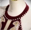 Chic / Beautiful Burgundy Beading Pearl Sequins Velvet Prom Dresses 2024 Ball Gown High Neck Sleeveless Backless Floor-Length / Long Prom Formal Dresses