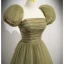 Modest / Simple Clover Green Pearl Sequins Prom Dresses 2022 A-Line / Princess Strapless Short Sleeve Backless Floor-Length / Long Prom Formal Dresses