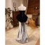 Sparkly Black Sequins Evening Dresses 2023 Trumpet / Mermaid Strapless Sleeveless Backless Floor-Length / Long Evening Party Formal Dresses